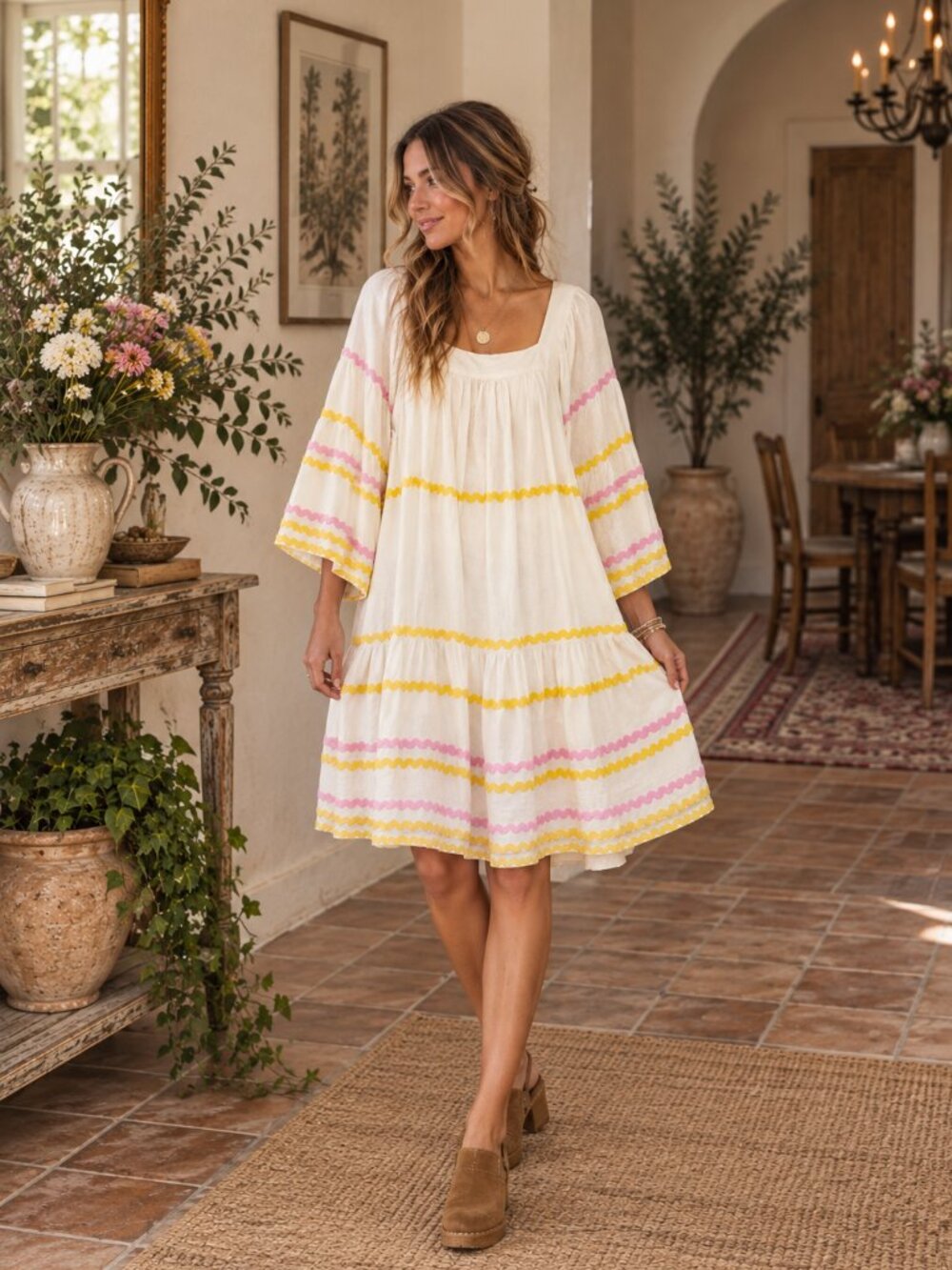 Lisa Marie Fernandez for Target Ric Rac Trim Boho Dress